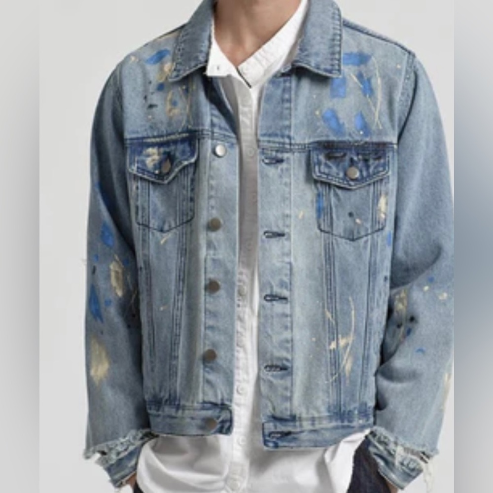 One Teaspoon painted denim jacket Size M